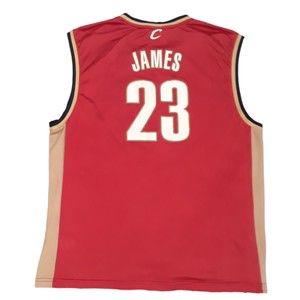 Vintage LeBron James NBA REEBOK Cleveland CAVALIERS Basketball Jersey Size 2XL
